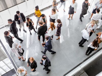 People attending a tech event