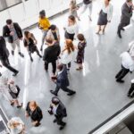 People attending a tech event
